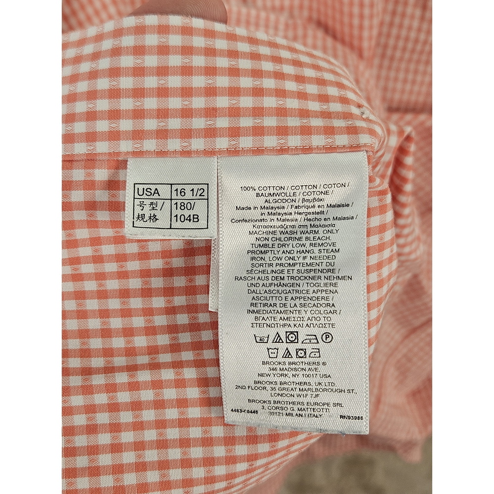 Brooks Brothers Milano Shirt Button-down 100% American Supima Cotton Size 16½-35 - Picture 3 of 10